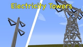 Minecraft: Electricity Towers Tutorial [*CHECK DESCRIPTION*]
