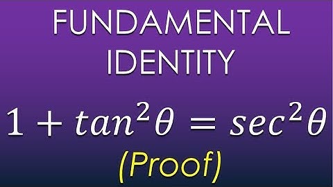 1+tan^2x=sec^2x Proof|Mad Teacher