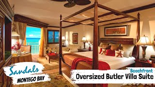 Beachfront Oversized Butler Villa Suite BB | Sandals Montego Bay | Full  Walkthrough Tour u0026 Review 4K - YouTube