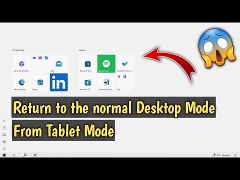 How To Return to the Normal Desktop Mode From Tablet Mode - YouTube