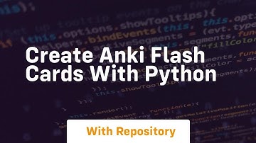 Create anki flash cards with python