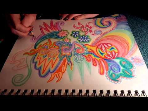 Le drawing gum (pepourlavie)  Abstract art tutorial, Colorful abstract  art, Watercolor pencil art