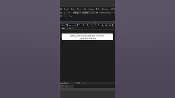 Remove Duplicate Values from an Array in C#