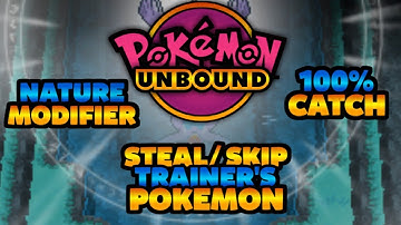 Pokemon Unbound Cheat Codes |(Part 4)| Nature Modifier | 100% Catch Rate | Steal Pokemon|Skip Battle
