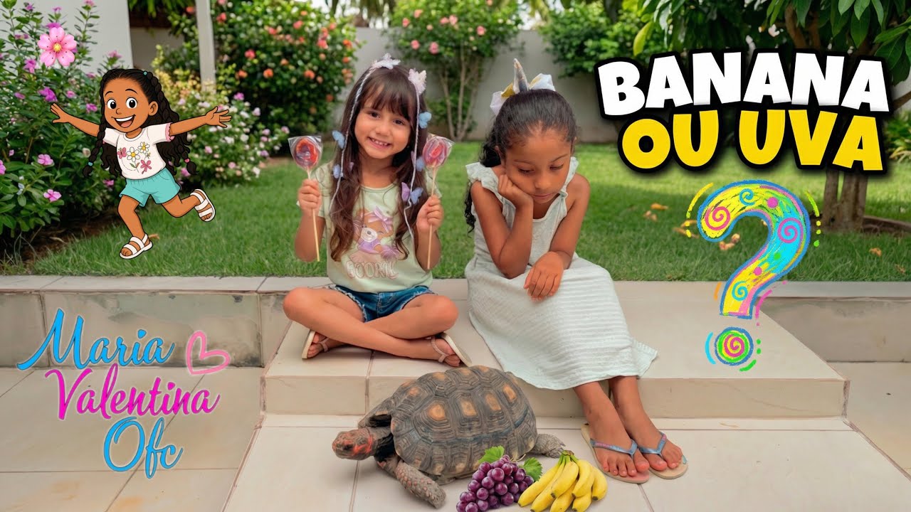 🐢🍇QUAL FRUTA A TARTARUGA VAI COMER PRIMEIRO? 🍌🐢✨