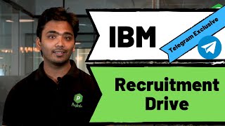 IBM Recruitment Drive for 2018 - 2019 Batch