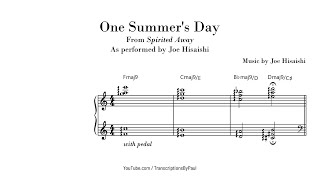 One Summer's Day - From Spirited Away - Sheet music transcription