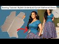 How to Make a Stylish Gathered Dress with a Basque Under Bust Corset Waistline #youtubemadeforyou