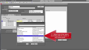 How to enter cycle count in Oracle