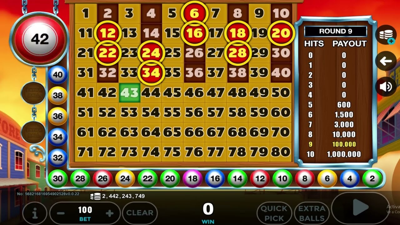 🎰 WILD WEST - KENO 🎰! Great Bonus and Slot Features!