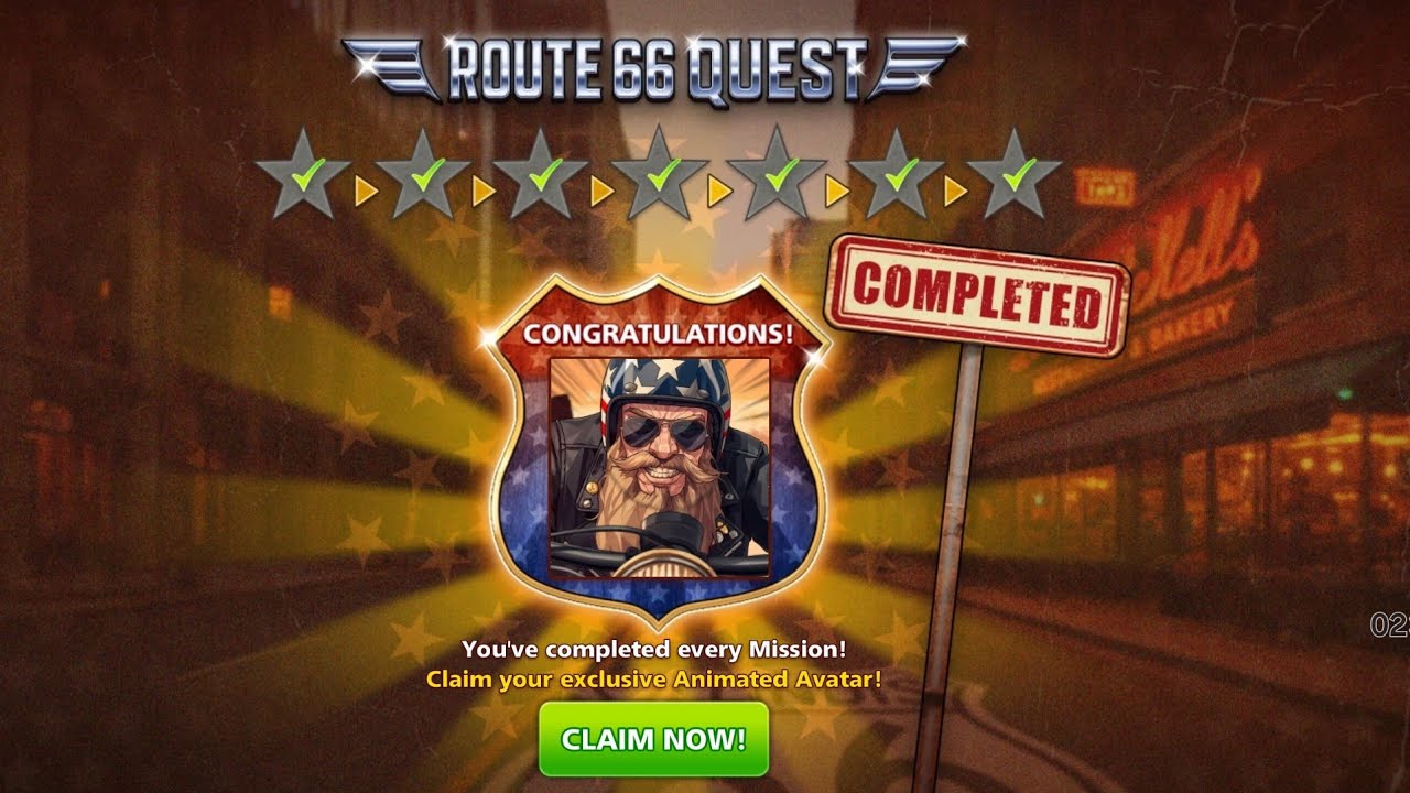 8 Ball Pool - Route 66 Quest COMPLETED 😱 | Exclusive Animated Avatar Unlocked!