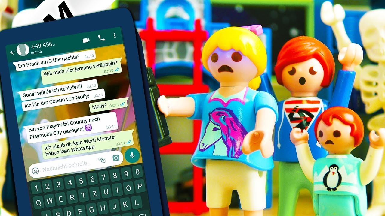 Playmobil Film Deutsch UM 3 UHR NACHTS GRUSELIGE WHATSAPP KRIEGEN! GEIST WARNT KINDER! Familie Vogel