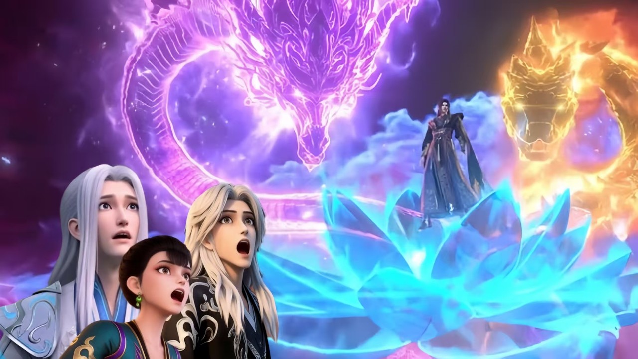 斗破苍穹年番：萧炎炼化净莲妖火后众人反应有多炸裂？丹塔老祖头皮发麻，魂天帝气得当场要昏厥！