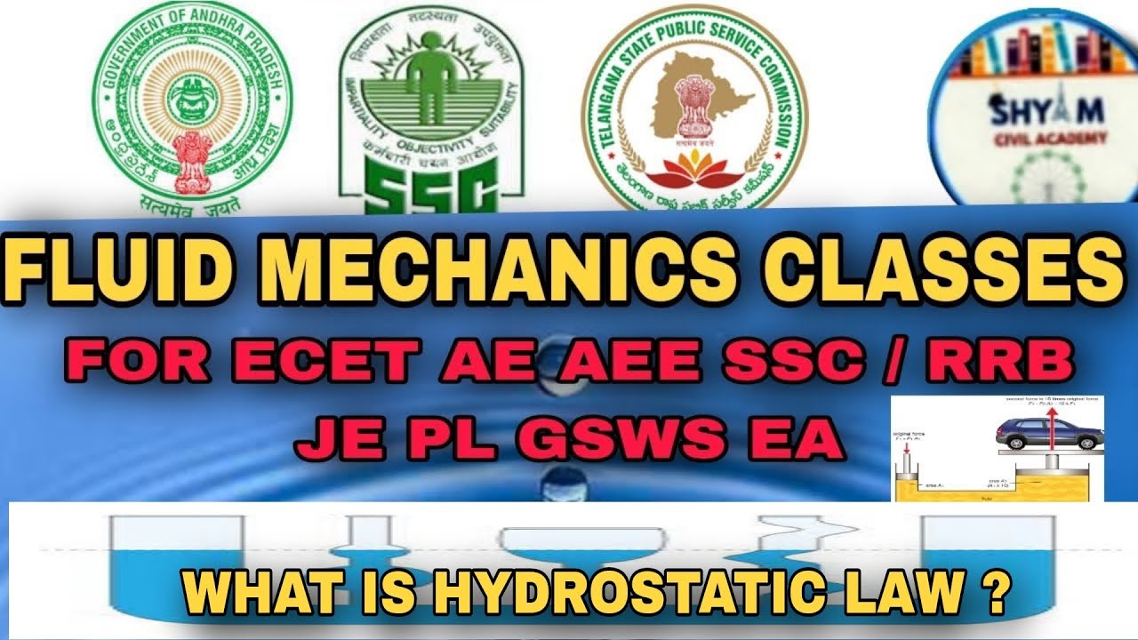WHAT IS HYDROSTATIC LAW TELUGU FLUID MECHANICS CLASSES SSC JE what-is-hydrostatic-law-telugu-fluid-mechanics-classes-ssc-je