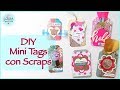 DIY Scrapbook Embellishments | Mini Tags con sobrantes de papel | Luisa PaperCrafts