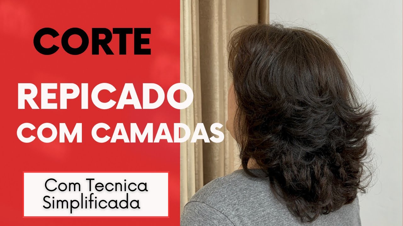 Como Cortar Cabelo Repicado com Camadas - YouTube