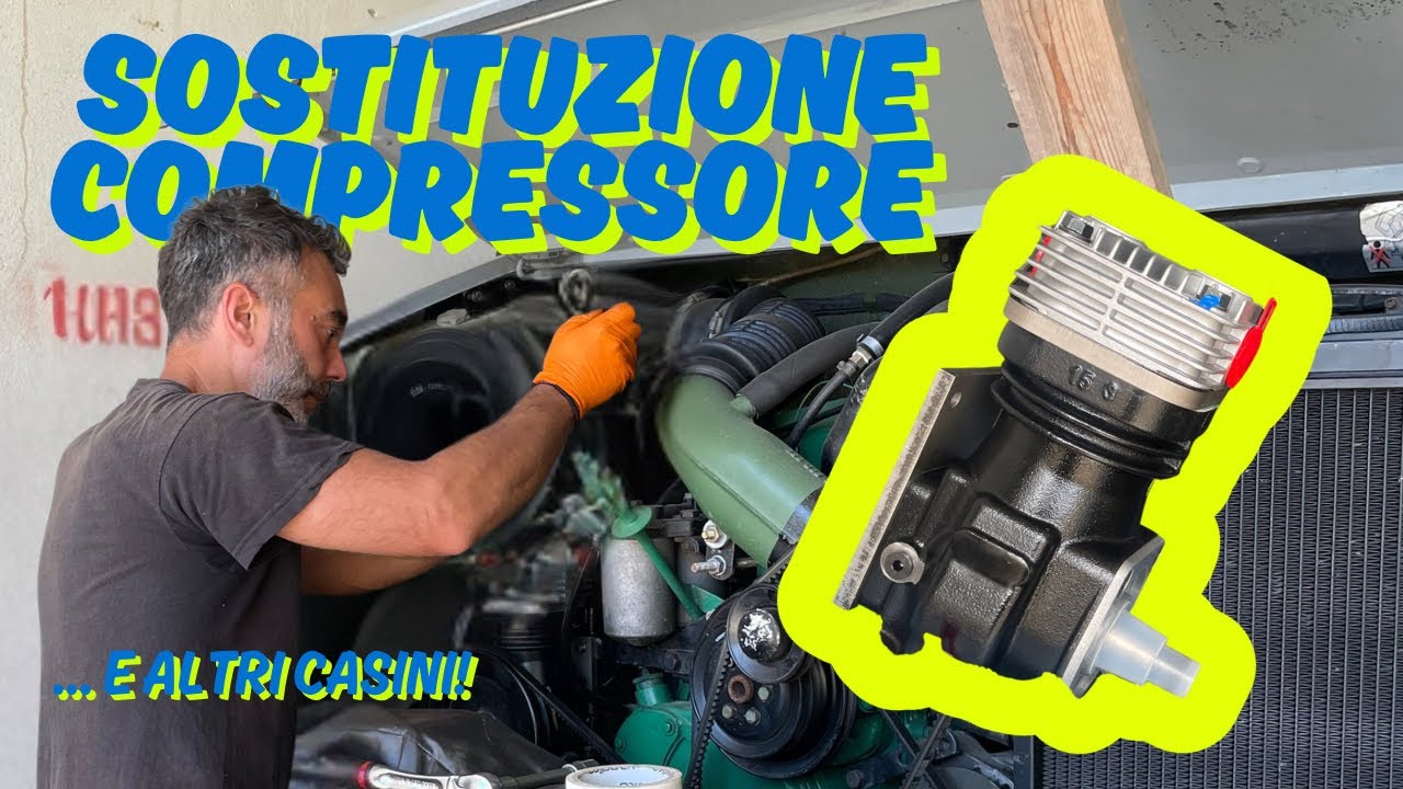 SOSTITUZIONE COMPRESSORE ARIA UNIMOG U 1300 L 🌬️| UNIMOG CAMPER CONVERSION 🌏