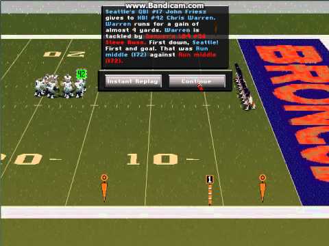 Football Pro 98 with Meringer! Denver vs Seattle Quick Match Part 1