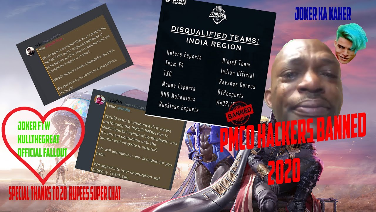 pmco hackers banned 2020 