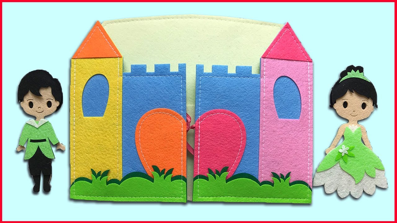 Thiết kế quần áo cho công chúa hoàng tử lâu đài sách vải - Quiet book doll  (Chim Xinh channel)