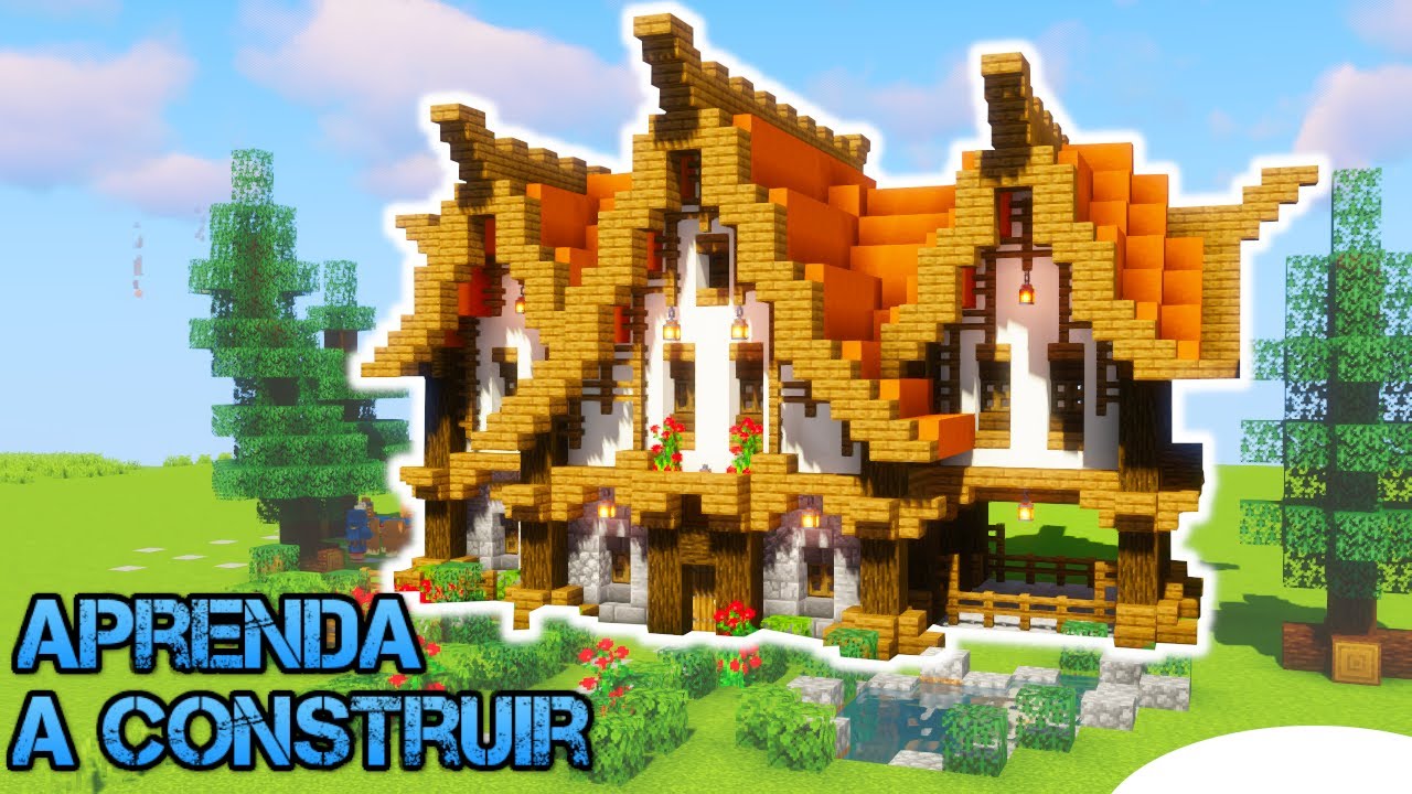 🏡Minecraft Tutorial, Como Construir uma Casa Medieval no Minecraft