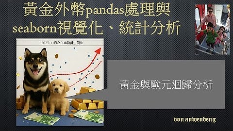 黃金外幣pandas處理與seaborn視覺化、統計分析