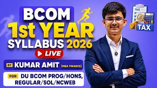 BCom 1st Year Syllabus 2026 | BCom Sem 1 Subjects & Syllabus | DU Regular/SOL/NCWEB