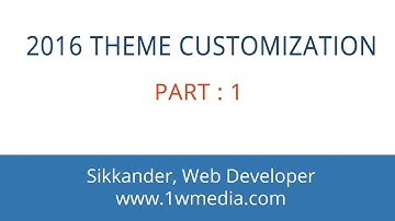 How to create the website using twenty sixteen wordpress theme part 1
