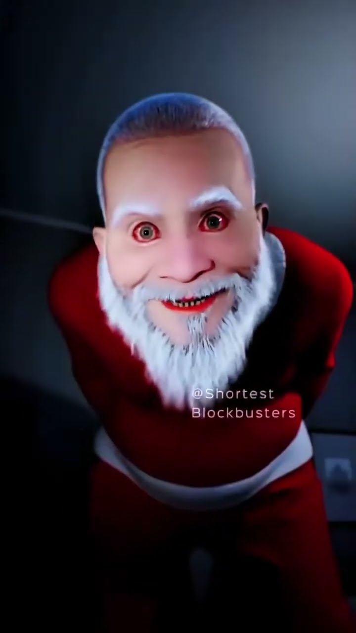 The clown stole Santa's hat