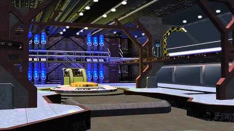 Spaceship Hangar Video Background Set with Sound A - free use