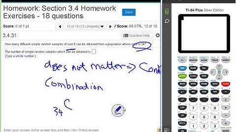 Dr  Swiersz Video Solving Section 3 4 Homework Exercises #10 Through #15   20171017 Stats