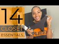 MY 14 CLOSET ESSENTIALS | TANAANIA