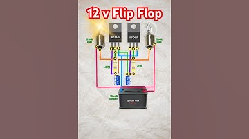 12 volt flip flop circuit. Flip flop devresi.  #mehmetbakir #irfz44n #mosfet #shorts