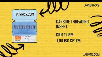 11IR 1.00 ISO Internal Threading CRM Carbide Insert - Jaibros