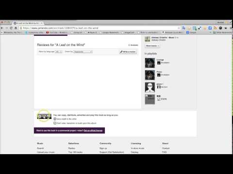 Using free music on Jamendo
