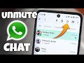 How to Unmute WhatsApp Chat