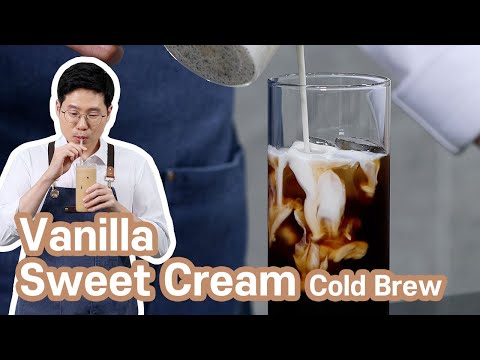 Vanilla Sweet Cream Cold Brew  With a natural touch  Starbucks menu