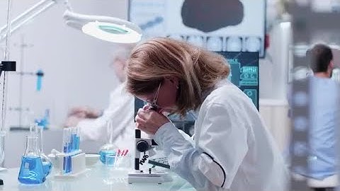 Microscope In Lab Stock Video