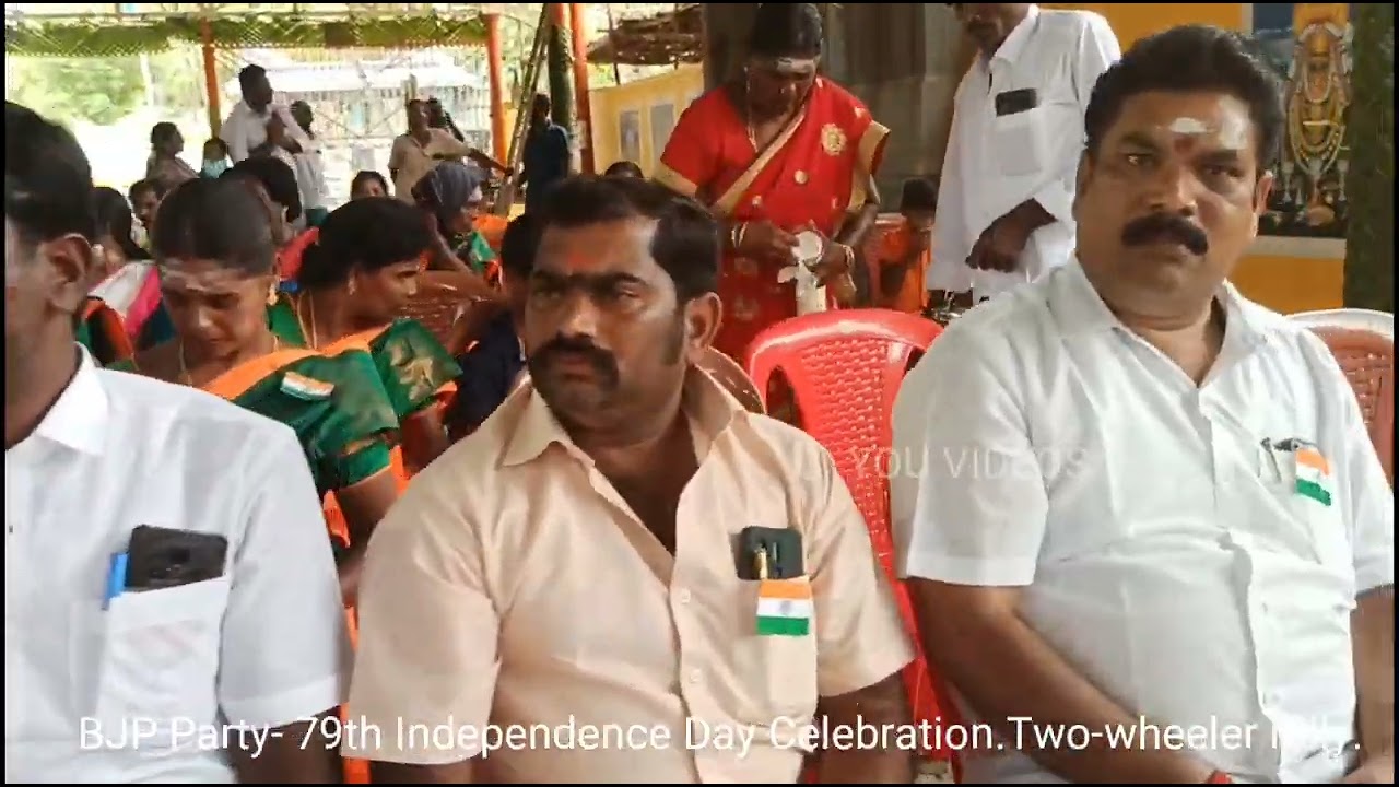 15-08-25-BJP Party- 79th Independence Day Celebration. Two-wheeler rally.