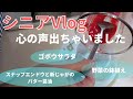 【シニアVlog】シニアの暮らし/ゴボウサラダ/新じゃがとスナップエンドウのバター醤油/野菜の鉢植え