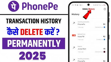 Phone pay ki payment history kaise delete kare | How to delete phonepe history | PhonePe new update