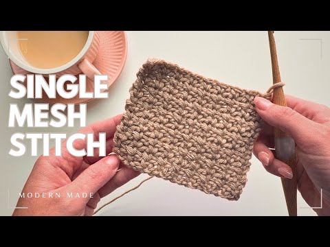 SUPER EASY Single Crochet Mesh Stitch
