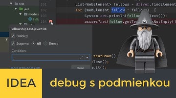 IntelliJ IDEA: debug s podmienkou
