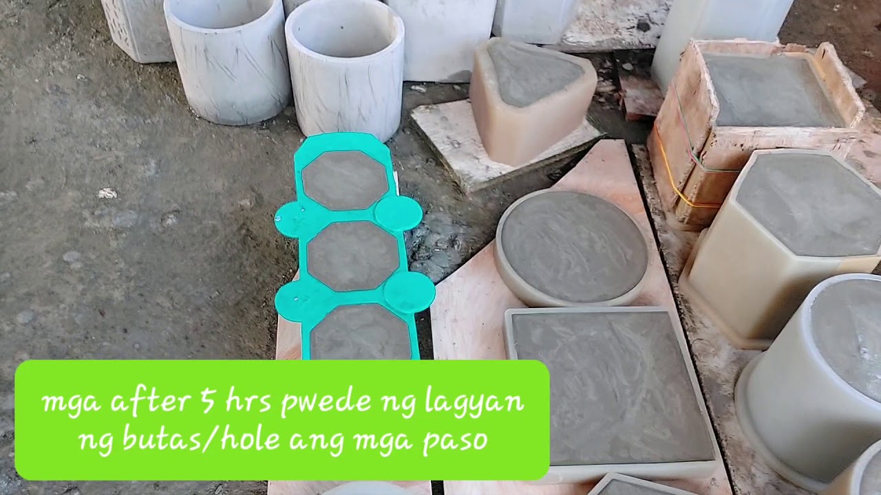 How to make concrete planters using silicone molds? - YouTube