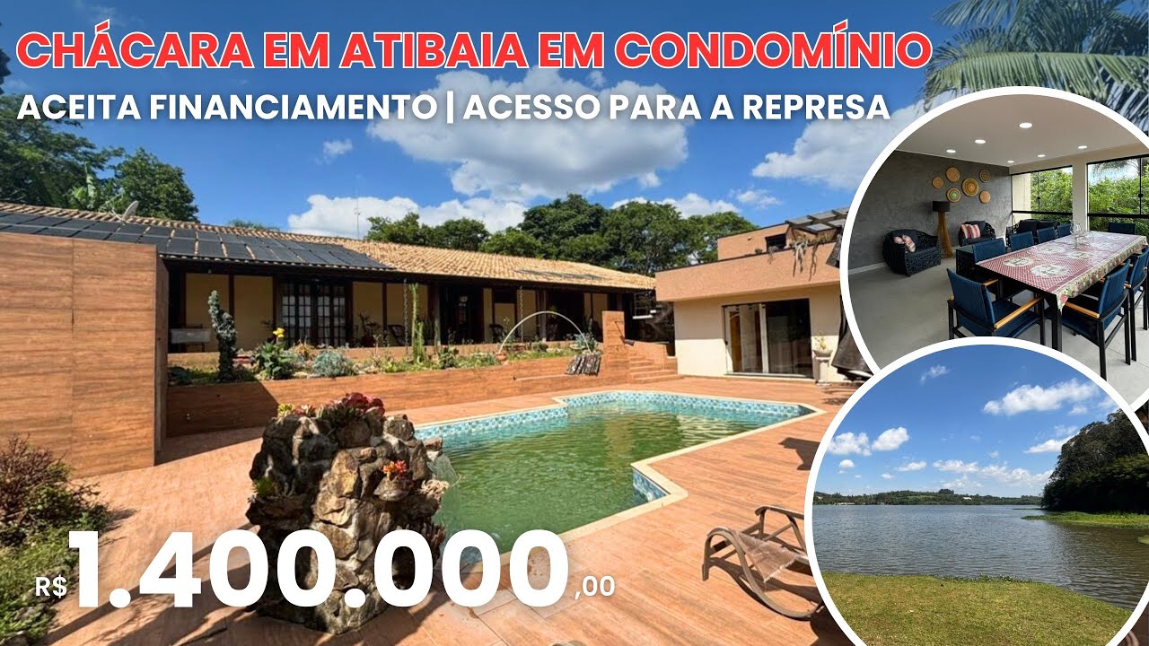 CHÁCARA A VENDA EM ATIBAIA DENTRO DE CONDOMINIO COM ACESSO PARA REPRESA | ESCRITURA | ÓTIMO ACESSO.