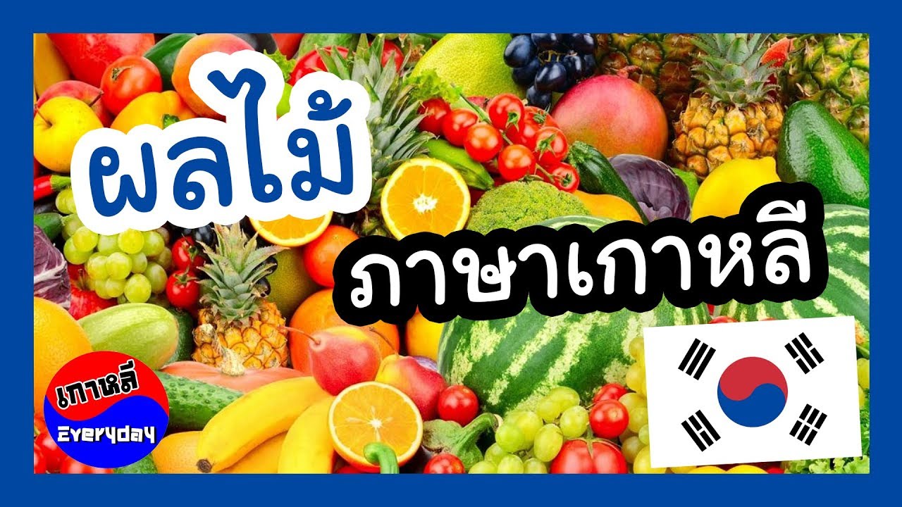คำศัพท์ภาษาเกาหลี หมวดผลไม้ (과일) | เกาหลี Everyday | 까우리 에브리데이