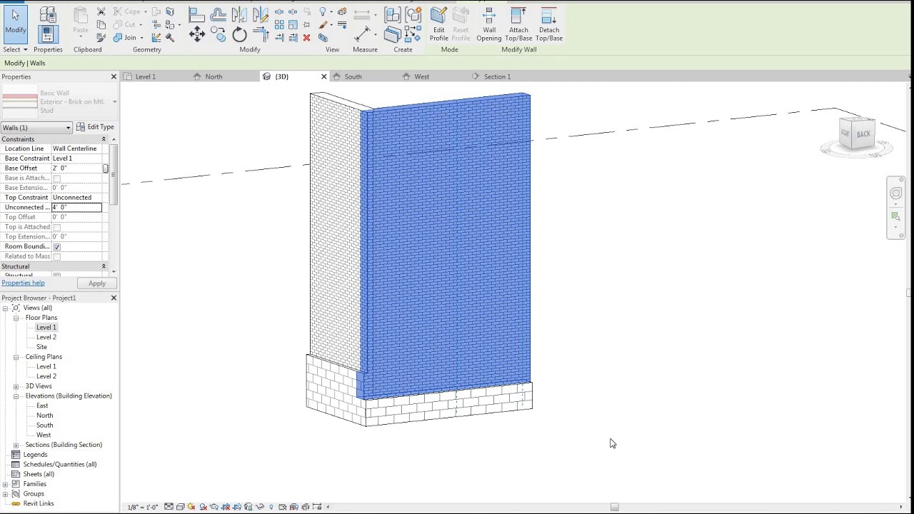 Revit 2019 Walls Episode 4 Wall Profiles, Stacked Walls, Wall