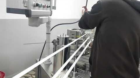 Auto spray glue system 1 baldes paper straw making machine for Turkey client