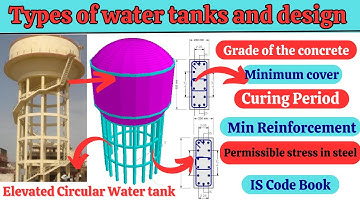 Types of water tanks and specifications in water tank design | tank design | civil engineering |