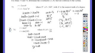 Honors Pre Calculus Exam Review 11 beginning with question 71